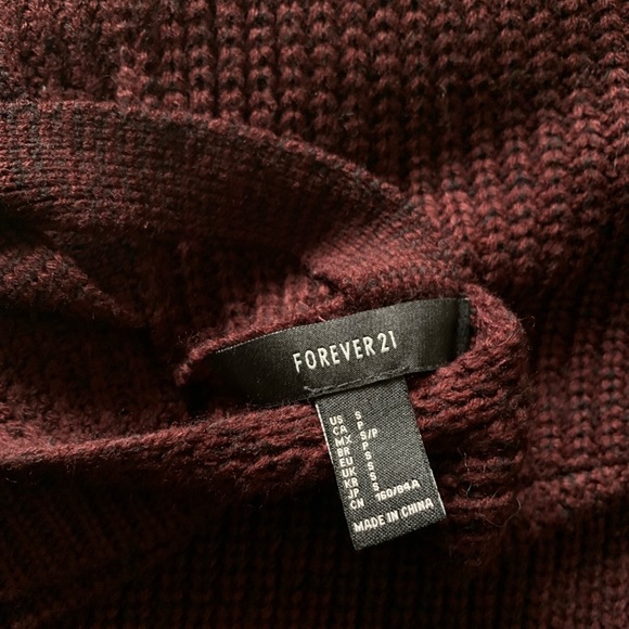 Forever 21 Cross Back Sweater - Maroon - Picture 3 of 3